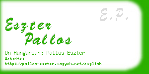 eszter pallos business card